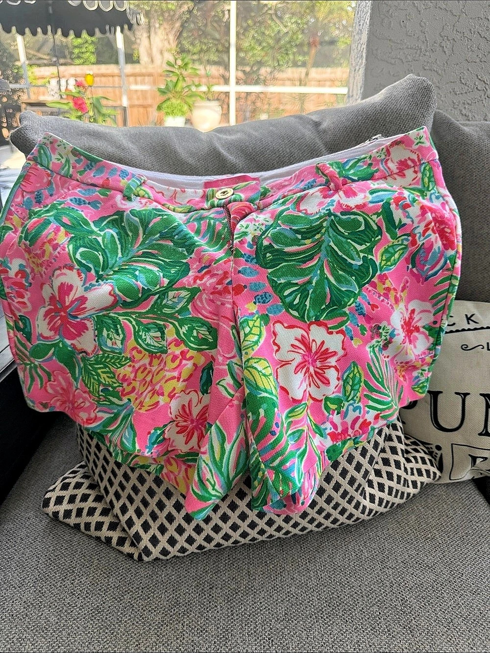 Lilly Pulitzer The Callahan Short Floral Pink & Green Skort
